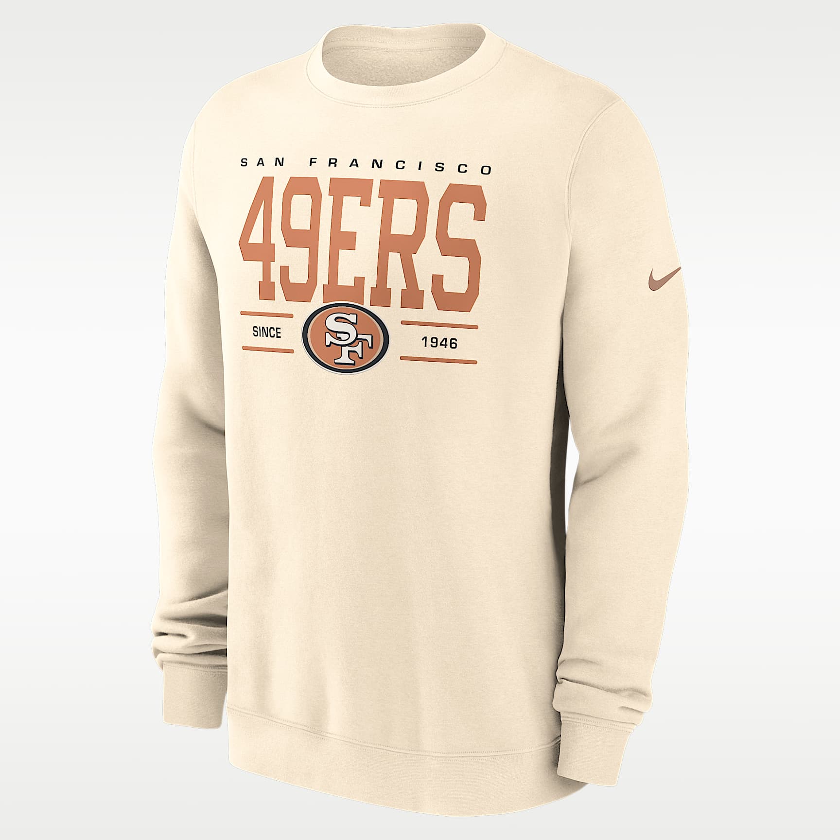 San Francisco 49ers Club Men's Nike NFL Pullover Crew. Nike.com